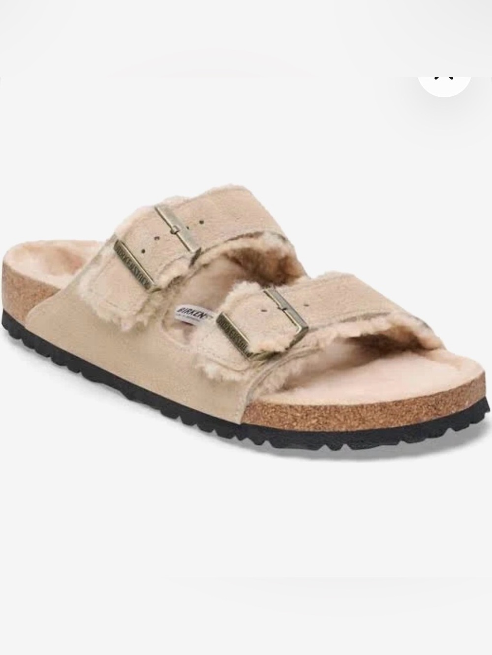 Birkenstock Arizona Shearling Taupe Suede Sandals EU 40